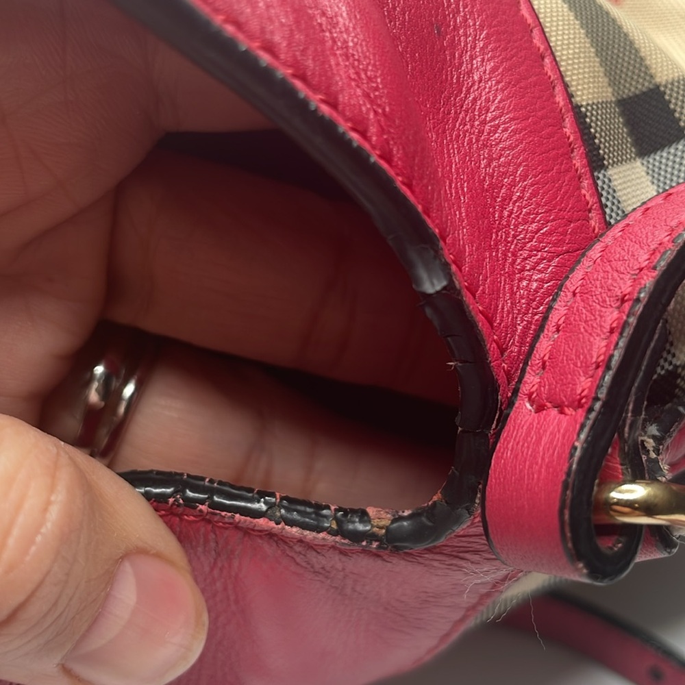 Burberry Horseferry Check Small Crossbody Bag Pink/Beige - Picture 15 of 16